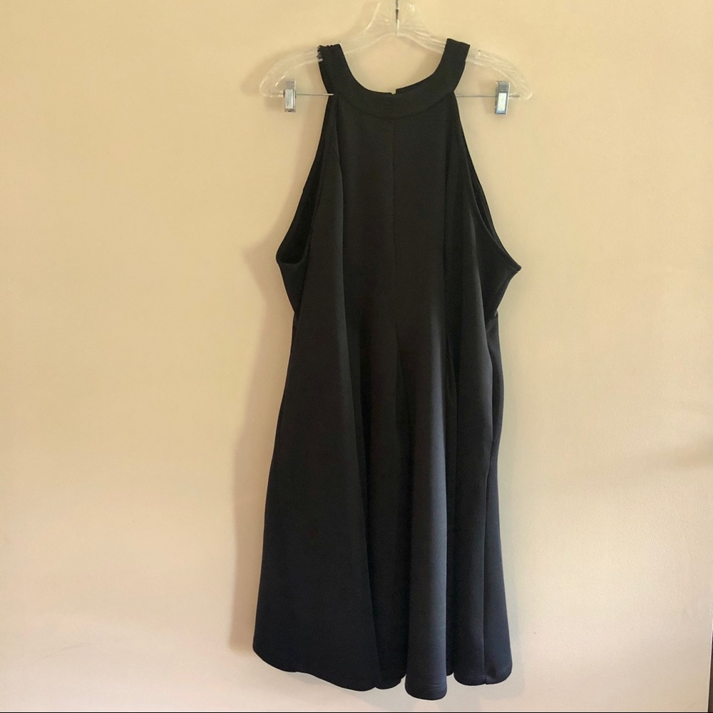 Torrid Black Scuba Knit Halter Neckline Skater Dress